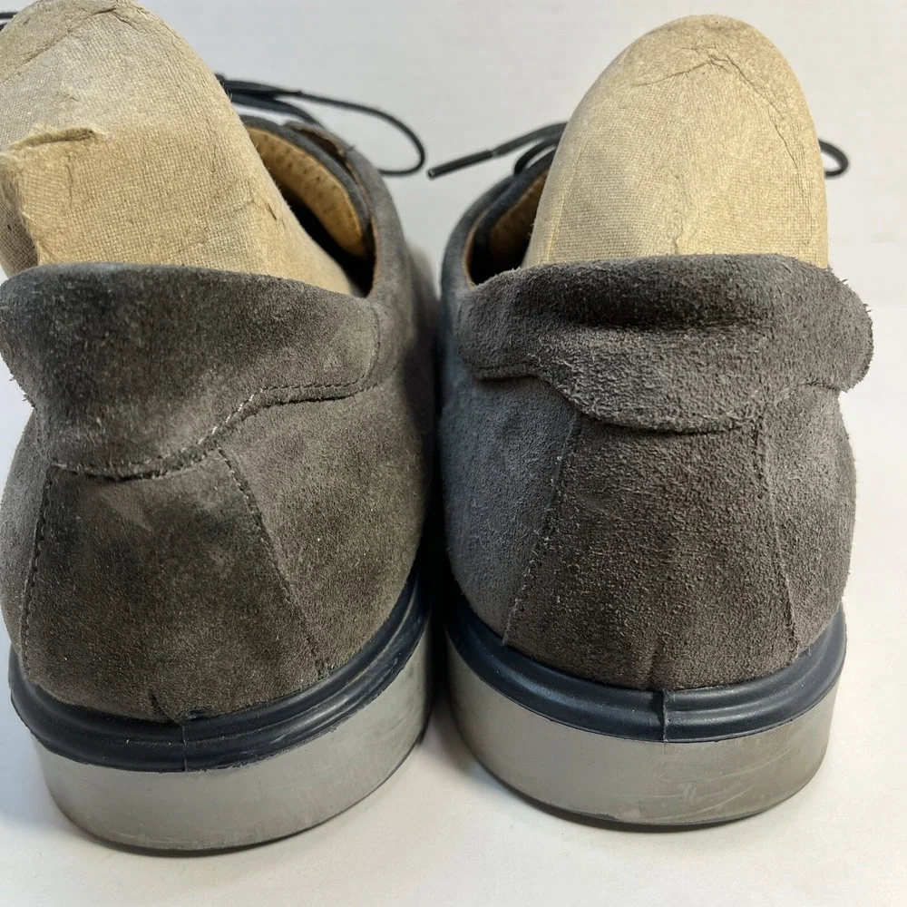 Nordstrom Mens Size 8.5 M Ombre Gray Suede Classic Oxford Shoes Lace Up